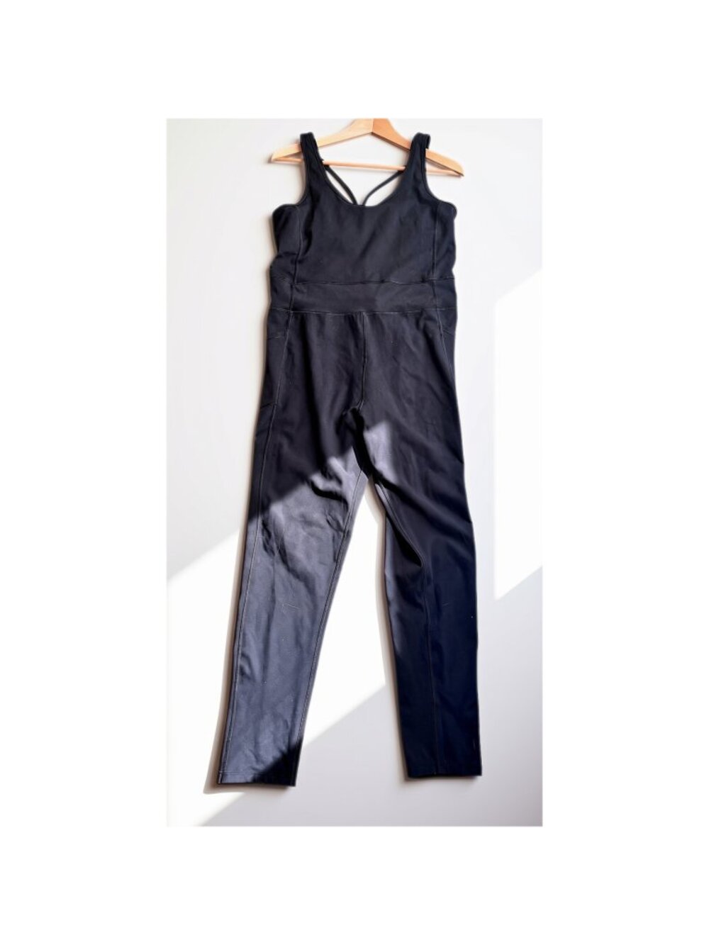 Calvin Klein Performance Black V-Neck Strappy Unitard Jumpsuit